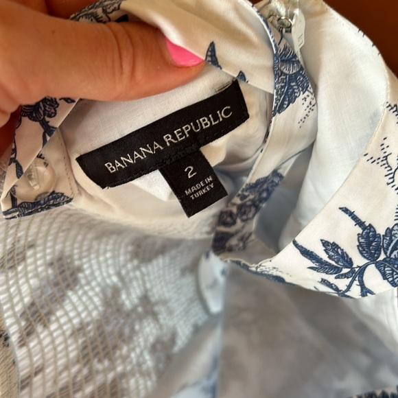 Banana Republic china blue dress - Picture 7 of 8